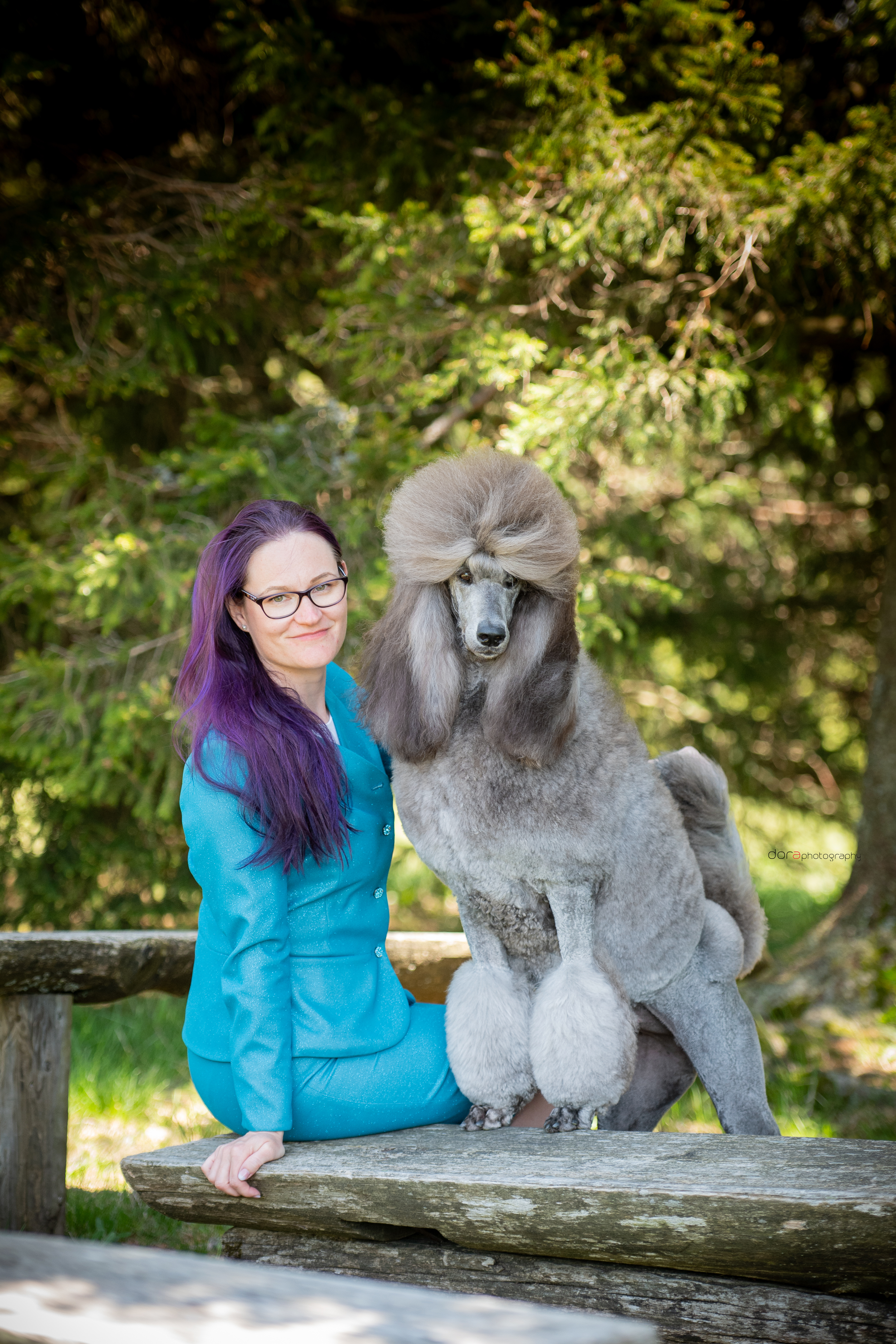 Owner with her dog, Eper